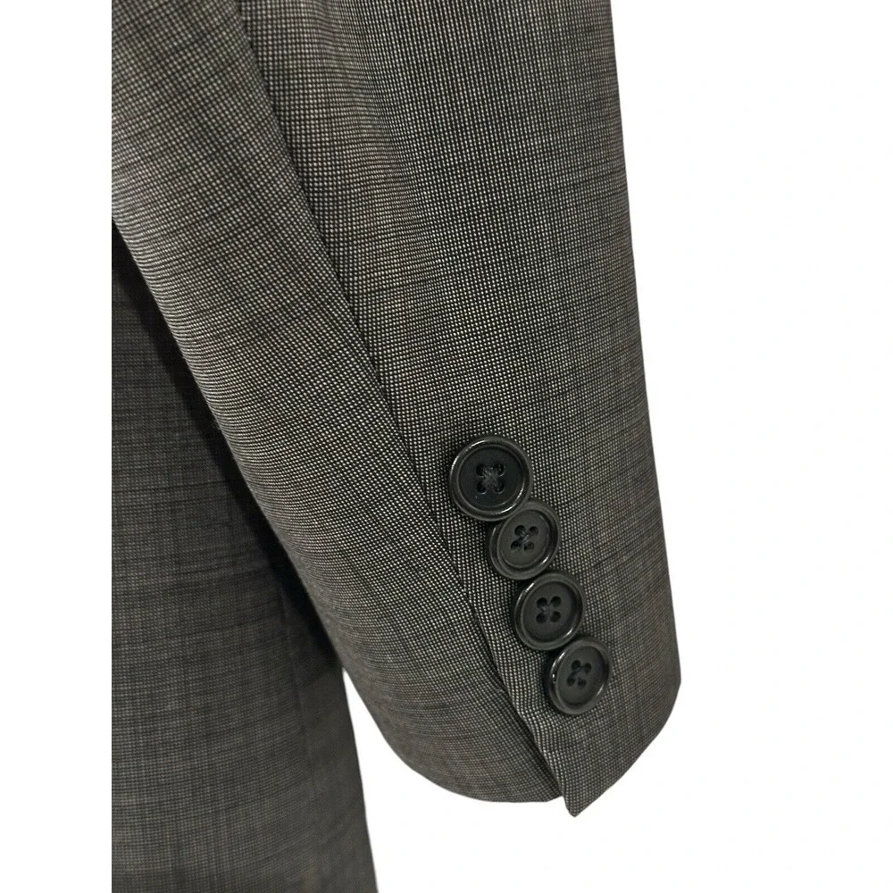 HUGO BOSS Mens Blazer Gray 100% Virgin Wool Blazer Guabello Super 130s‎ 48R
